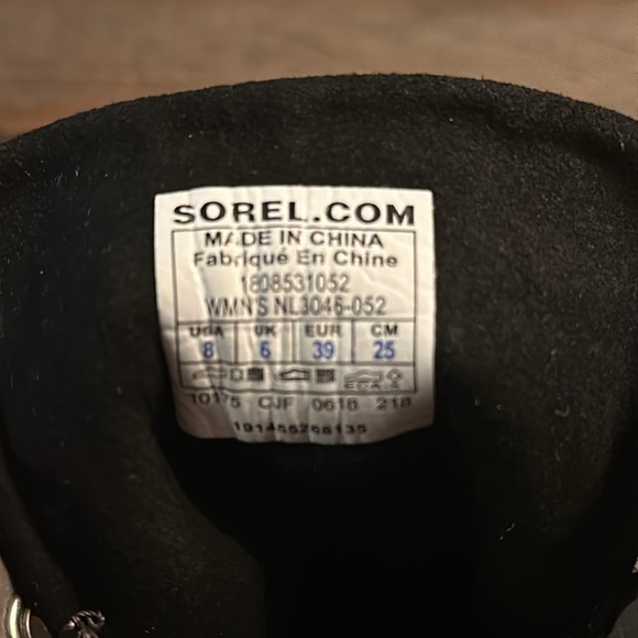 Sorel Joan of Arc wedge Sz 8 Army Green leather & canvas fun laces - Picture 8 of 9